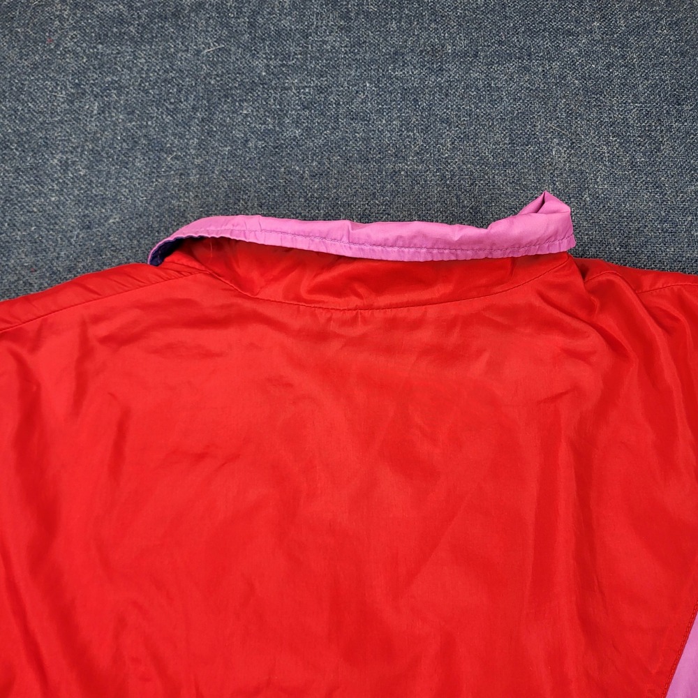 Vintage Nike 90s Colorblock Windbreaker Jacket Red Purple Blue Grey Label Large - Picture 11 of 11